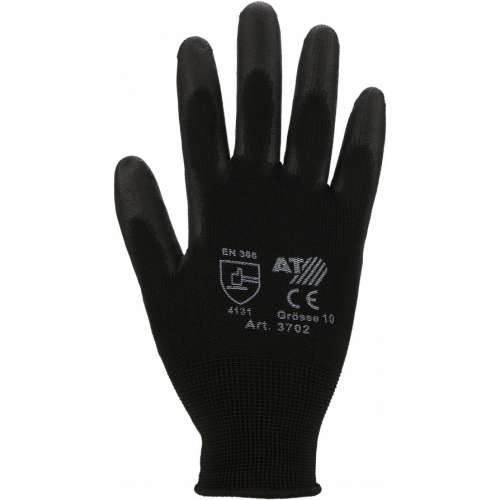 Feinstick-PU-Handschuhe schwarz