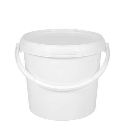 Plastikkessel rund weiss 5 Ltr.